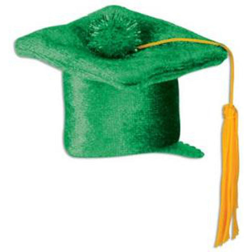 "Green Grad Cap Hair Clip"