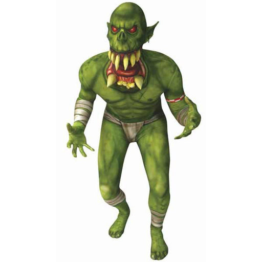 Green Kids Orc Jaw Dropper Morphsuit - Small Size