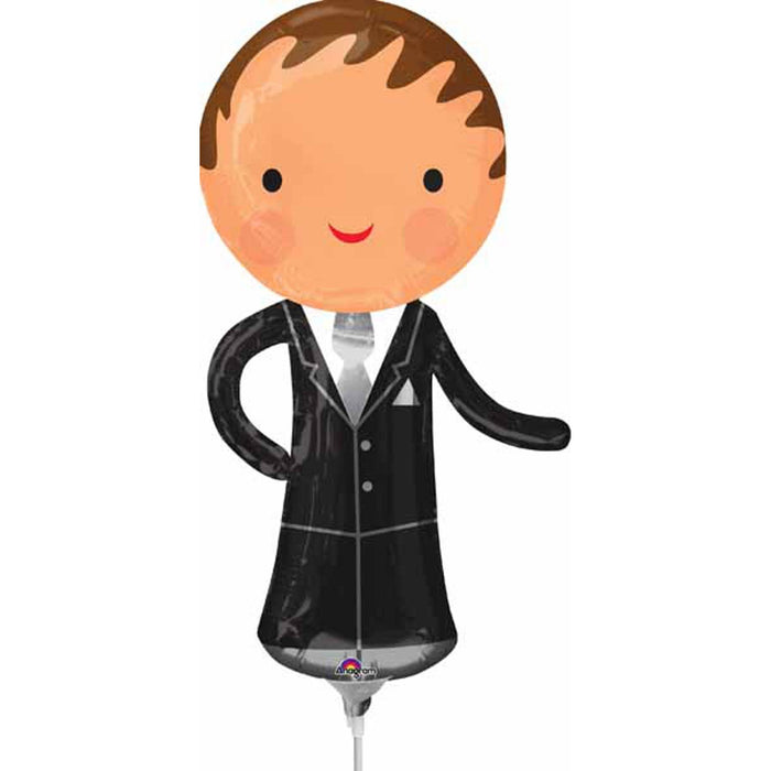 "Handsome Groom Balloon - Mini Shape A30"