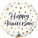 Happy Anniversary Gold Dots Balloon Package