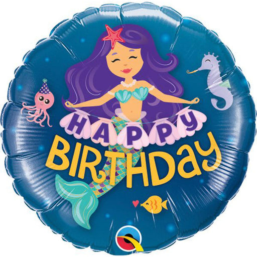 A whimsical and multicolored balloon adorned with a happy birthday message for an enchanting celebration