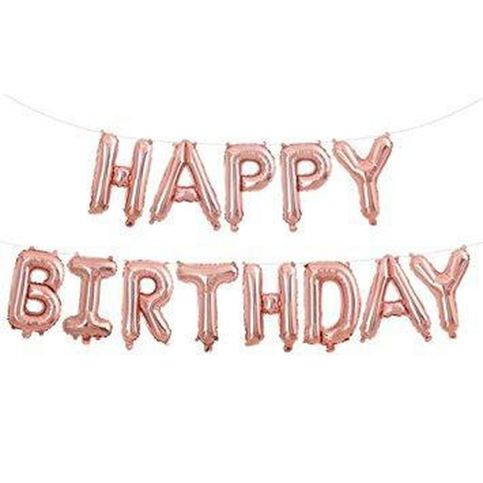 Happy Birthday Foil Balloon - Rose Gold