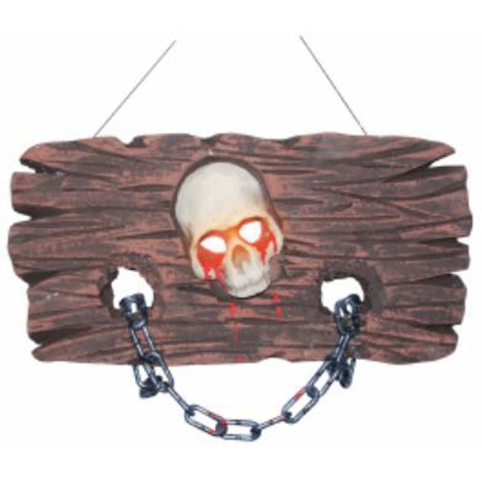 "Haunting Skull In Stockade Decorative Piece"