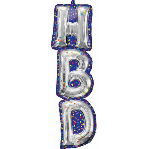 Hbd Balloon Letters 38" Shape Xl P35 Pkg