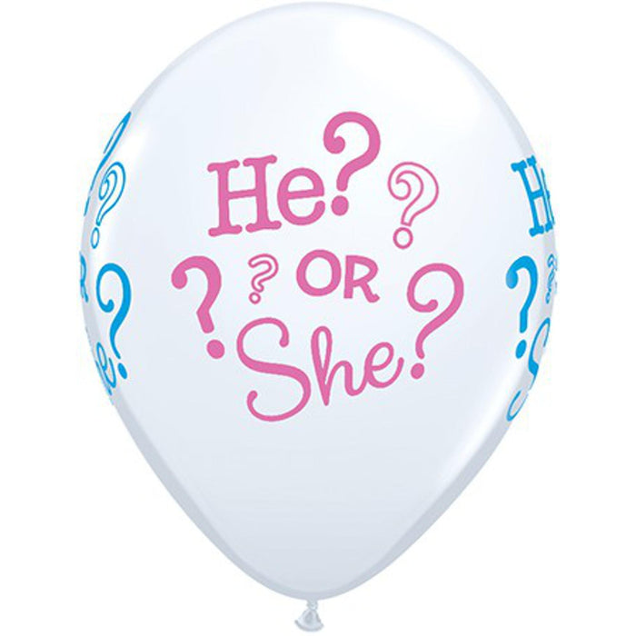 "He? Or She?" Gender Reveal Balloons (50 Pack)