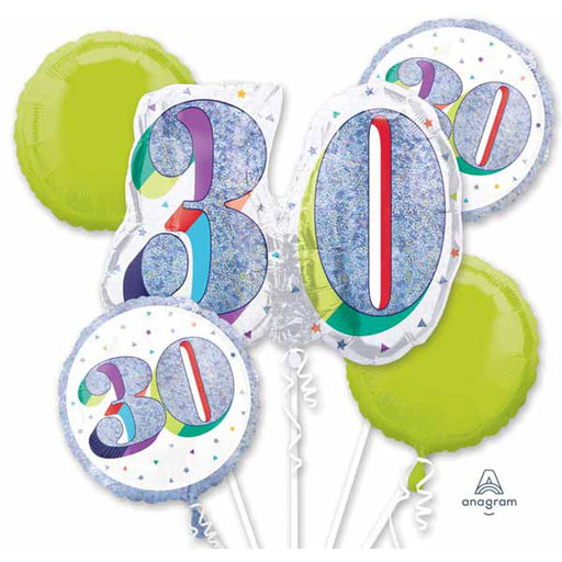 Here's To Your 30th Birthday Balloon Bouquet (1/Pk)