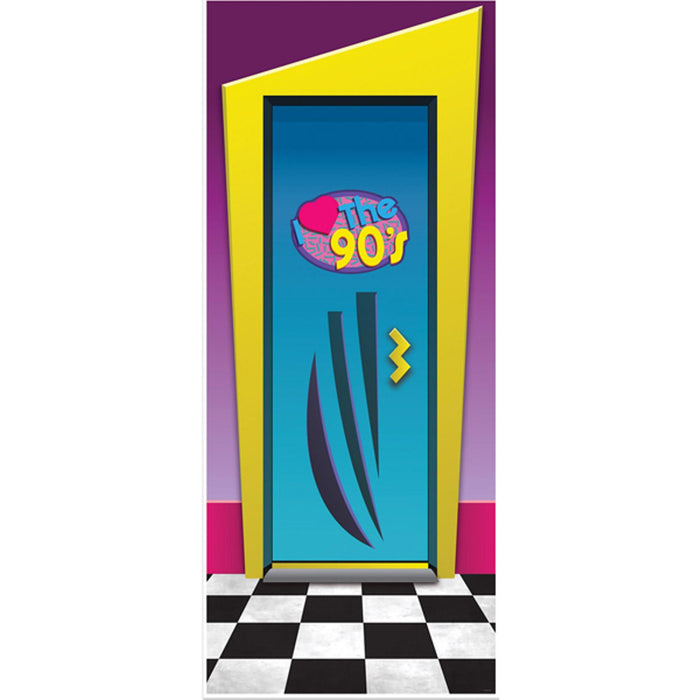 "I Love The 90'S Door Cover - Perfect For Any 90S Party!"