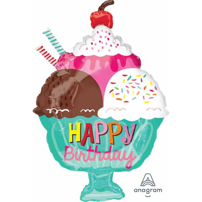 Ice Cream Sundae Hbd Balloon Set (18" S50 Shape)