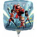 Incredibles 2 9" Square Mylar Balloon.