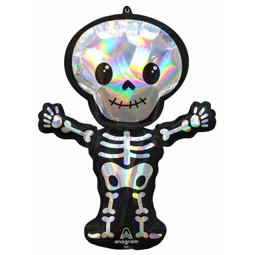 Halloween Jumbo Iridescent Skeleton Foil Balloon - 34"