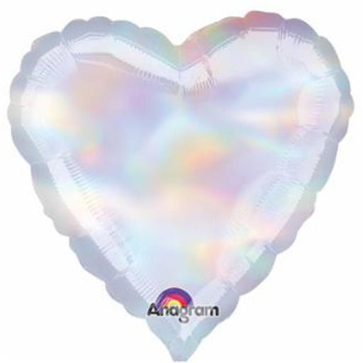 Iridescent Heart Balloon - 18" Flat