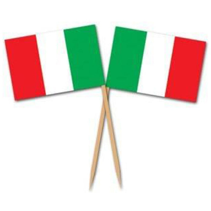 Italian Flag Picks - 50 Pack (2.5")