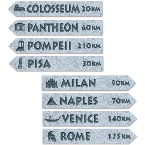 Italian Street Sign Cutouts 4/Pack.