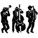 Jazz Triosilhouettes - Set Of 3, 18" Double-Sided Silhouettes.