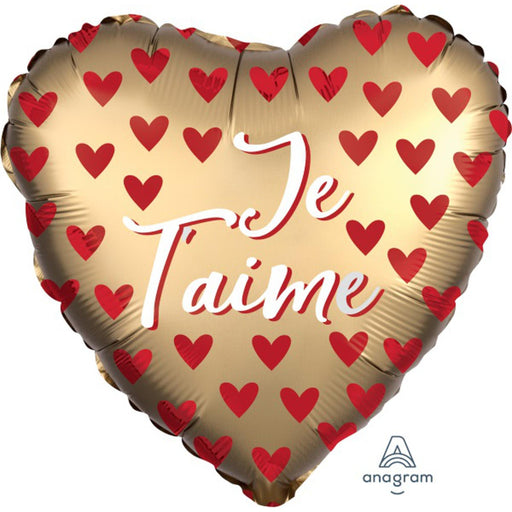 "Je Taime Red Hearts Balloon Package - 40 Heart-Shaped Balloons, 18 Inches"