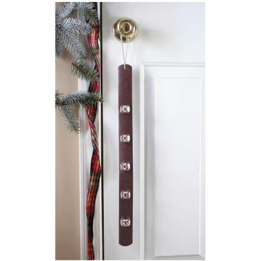 Jingle Bell Door Strap Leather Decoration