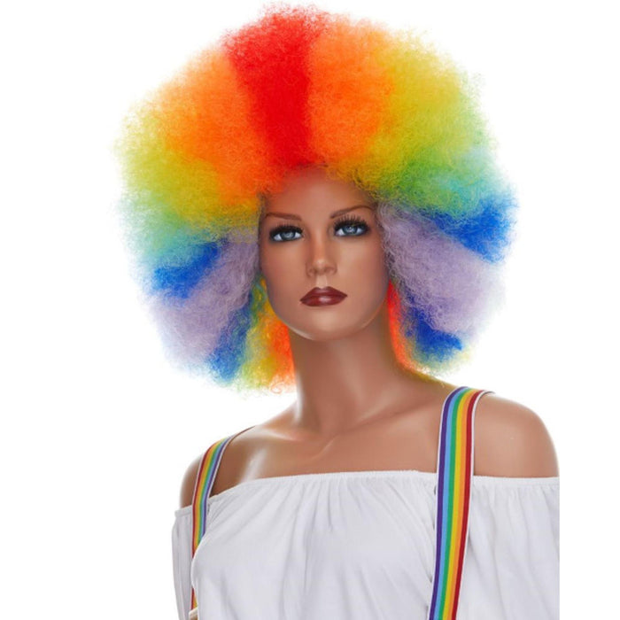 Jumbo Rainbow Clown Wig By Wb.