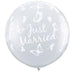 "Just Married Butterflies 3' Clear 2/Bag"