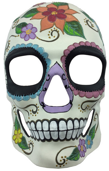 Day of the Dead Floral Print Full Face Mask