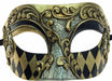 Men's Gold Venetian Plastic Masquerade Mask