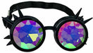 Black Steampunk Goggles with Multi-Lens Detail