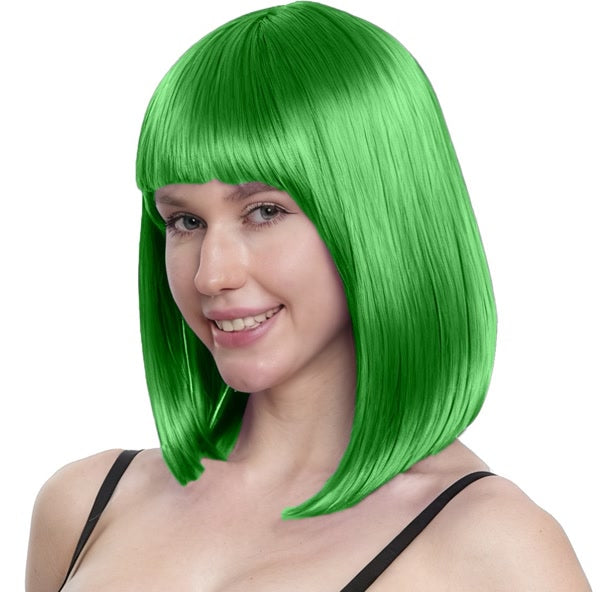 Green Long Bob Costume Wig
