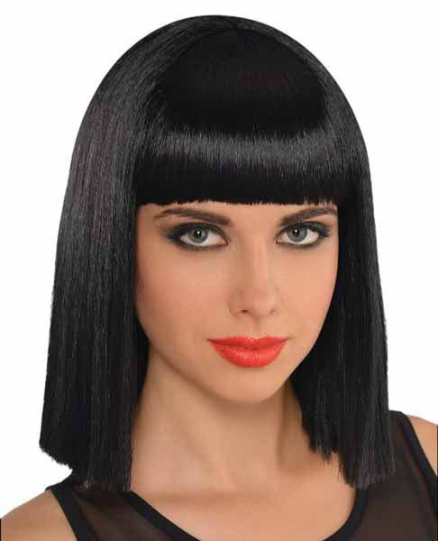 Black Blunt Bob Costume Wig