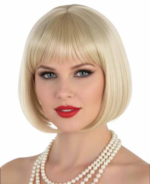 Blonde Blunt Bob Costume Wig