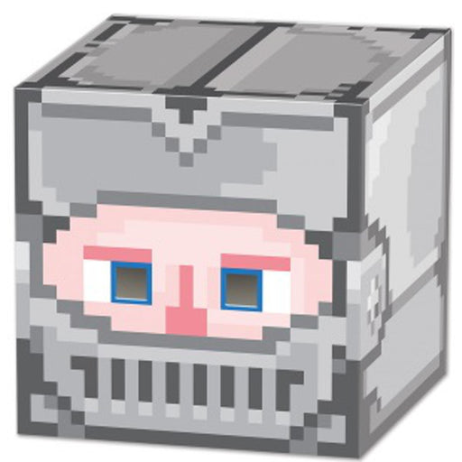 "Knight 8-Bit Box Head For Retro Gaming Enthusiasts"