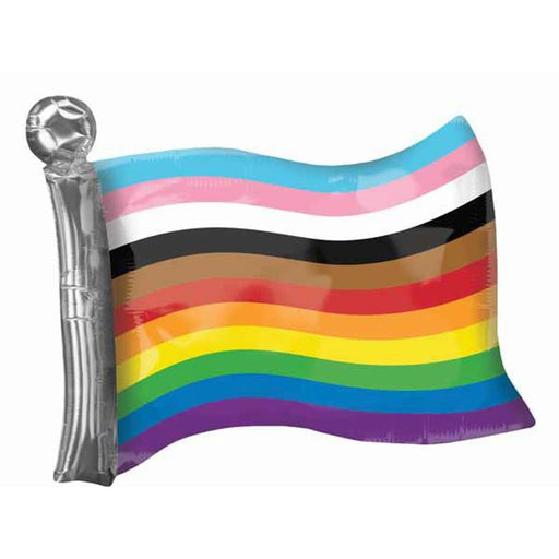 LGBTQ Rainbow Flag With P30 Pole Kit - 27" Shape