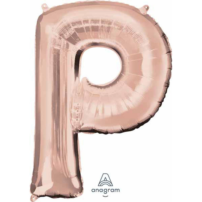 Letter P Rose Gold 16" Shape Pkg L16 Ci.