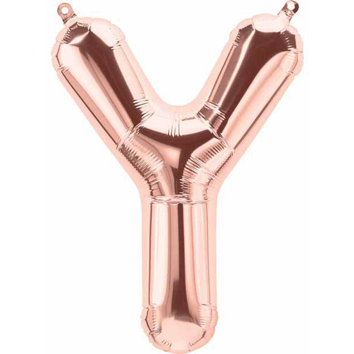 Letter Y Rose Gold Decoration 16"-Packaged