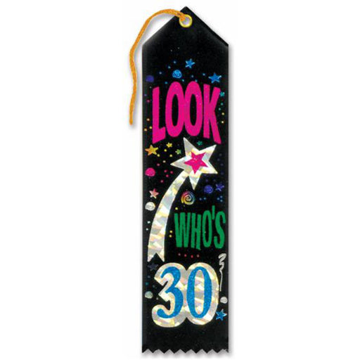 "Look Who'S 30 Award Ribbon - Pack Of 6"