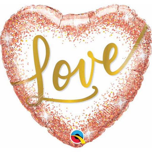 Love Rose Gold Dots Heart Balloon Package.