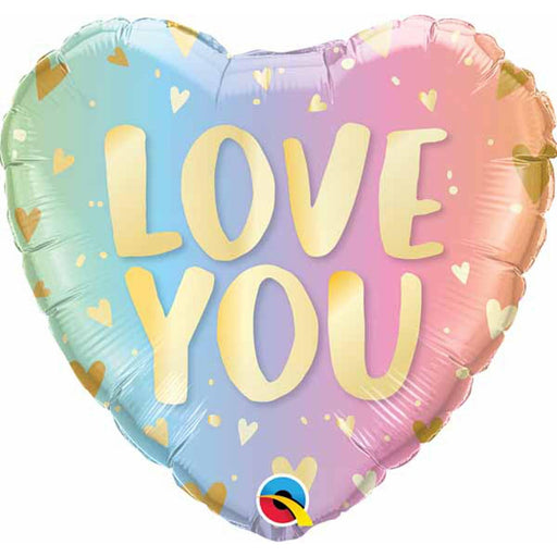 Love You Ombre & Hearts Balloon Package