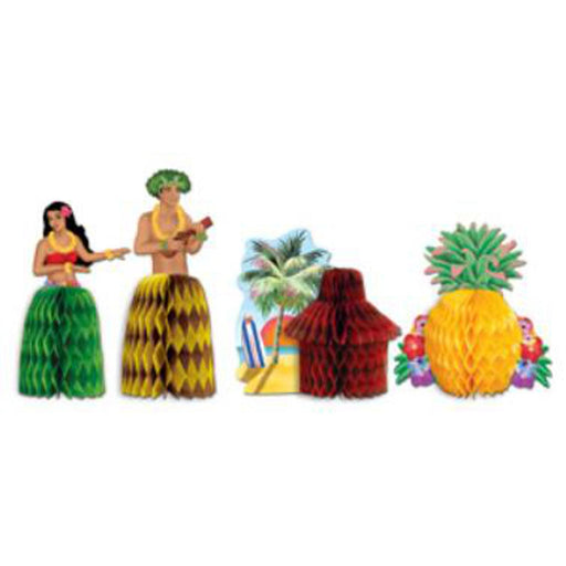 "Luau Playmates - Set Of 4 Festive Decorations (5.5 Inches)"