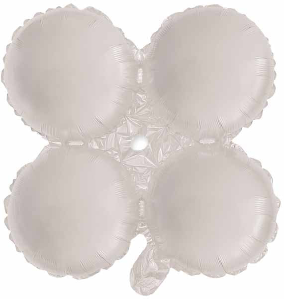 25-Inch White Quad Arch Foil Balloon
