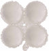 25-Inch White Quad Arch Foil Balloon
