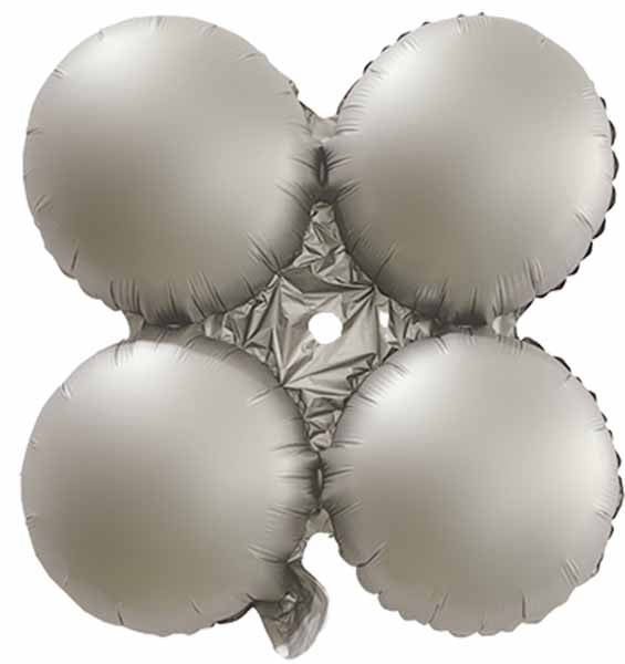 12" Matte Silver Quad Arch Foil Balloon