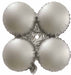 12" Matte Silver Quad Arch Foil Balloon