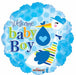 Baby Boy Stork 9-Inch Foil Balloon