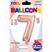 16-Inch Rose Gold Number 7 Foil Balloon