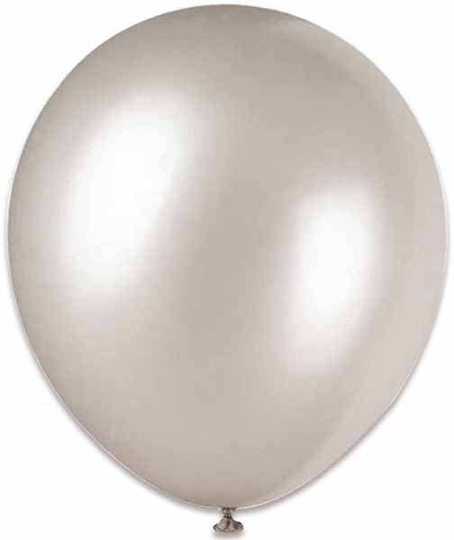 Trico Silver 12-Inch Latex Balloons, 50 Pack