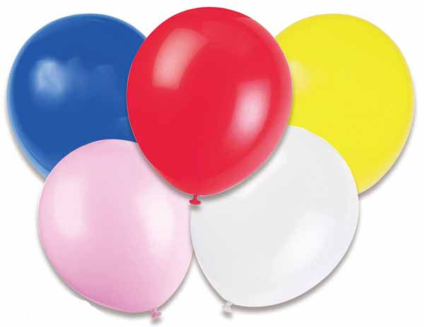 Trico Assorted Colour 12-Inch Latex Balloons, 10 Pack