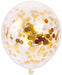 12 Inch Gold Confetti Design Latex Balloons, 6 Pack