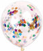 12-Inch Tricolor Star Confetti Latex Balloons, 6-Pack