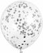 12-Inch Black Confetti Print Latex Balloons, 4-Pack