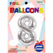 34-Inch Silver Number 8 Foil Balloon