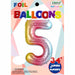 34-Inch Rainbow Number 5 Foil Balloon