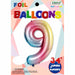 34-Inch Rainbow Number 9 Foil Balloon